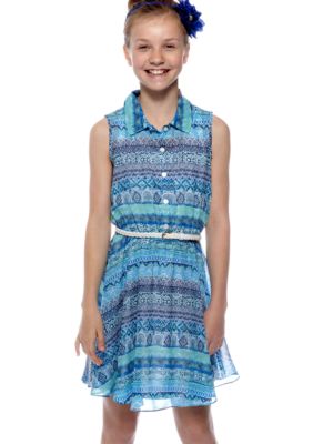 Amy Byer Belted Shirt Dress Girls 7-16