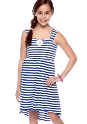 Amy Byer Stripe Hi Lo Dress Girls 7-16
