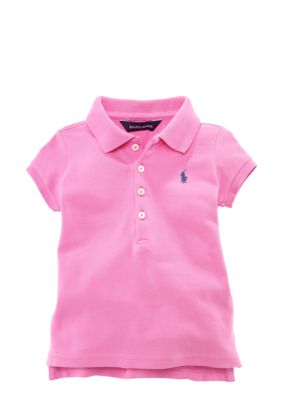 Ralph Lauren Childrenswear Mesh Polo with Pony Player Girls 4-6X