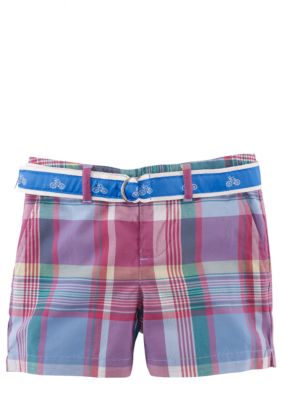 Ralph Lauren Childrenswear Preppy Madras Bermuda Short Girls 4-6X