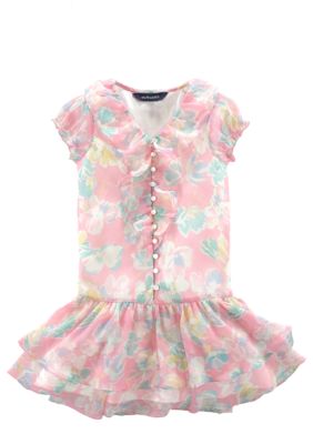 Ralph Lauren Childrenswear Floral Chiffon Dress Girls 4-6X
