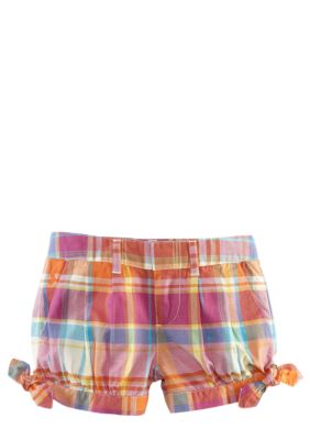 Ralph Lauren Childrenswear Madras Pleated Short Girls 4-6X