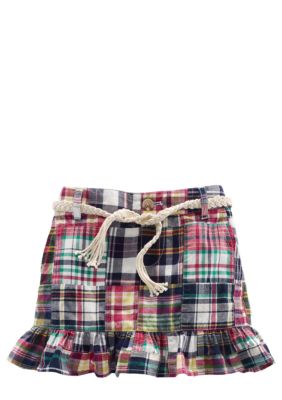 Ralph Lauren Childrenswear Patchwork Madras Skirt Girls 4-6X