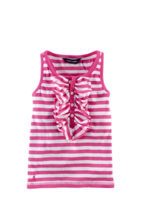 Ralph Lauren Childrenswear Ruffle Front Striped Tank Girls 4-6X