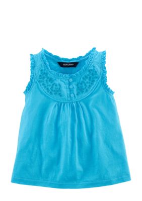 Ralph Lauren Childrenswear Embroidered Bib Top Girls 4-6X
