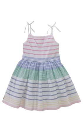 Ralph Lauren Childrenswear Striped Tie-Strap Dress Girls 4-6X