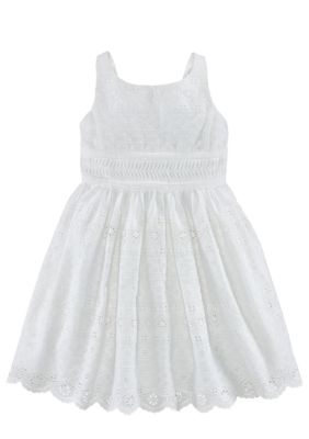 Ralph Lauren Childrenswear Eyelet Embroidered Dress Girls 4-6X