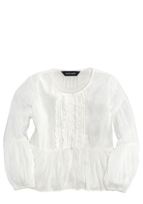 Ralph Lauren Childrenswear Crinkle Peplum Top Girls 4-6X