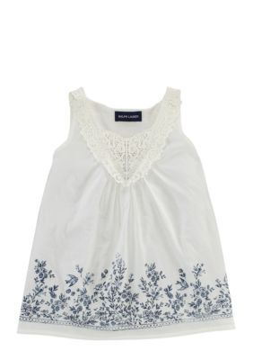 Ralph Lauren Childrenswear Stenciled Embroidered Top Girls 4-6X