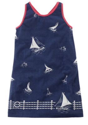 Ralph Lauren Childrenswear Sailboat Print Tank Dress Girls 4-6X