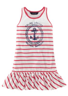 Ralph Lauren Childrenswear Striped Tank Dress Girls 4-6X