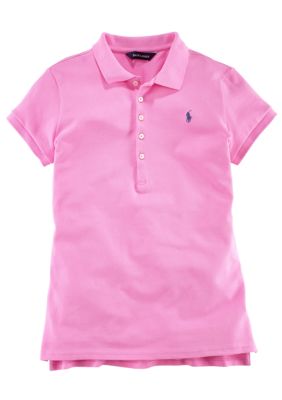 Ralph Lauren Childrenswear Mesh Polo with Pony Player Girls 7-16