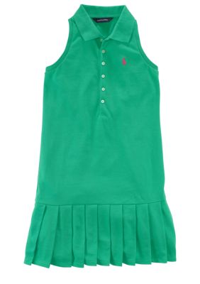 Ralph Lauren Childrenswear Pleated Polo Dress Girls 7-16
