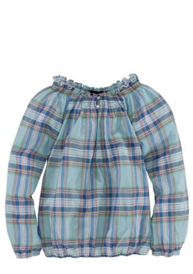 Ralph Lauren Childrenswear Smocked Boatneck Top Girls 7-16