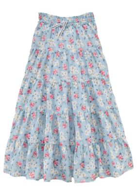 Ralph Lauren Childrenswear Floral Print Tiered Maxi Skirt Girls 7-16
