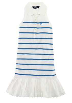 Ralph Lauren Childrenswear Classic Striped Polo Dress Girls 7-16