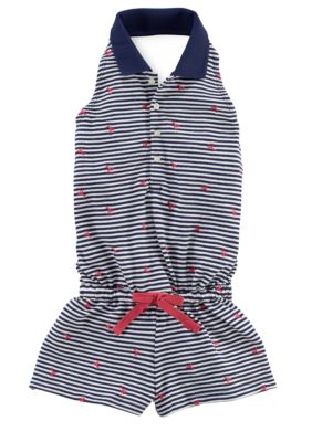 Ralph Lauren Childrenswear Lobster Embroidered Romper Girls 7-16