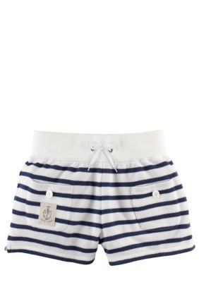 Ralph Lauren Childrenswear Nautical Stripe Terry Short Girls 7-16
