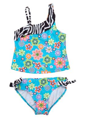 Beach Native 2-Piece Flowers Bathing Suit Girls 7-16