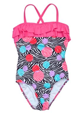 Beach Native Zebra Bubble One Piece Girls 7-16