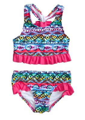 Beach Native Tribal Heart Tankini Girls
