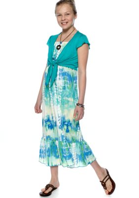 Beautees Tie Dye Maxi Dress Girls 7-16