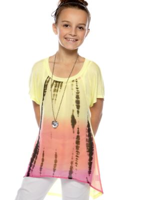 Beautees Ombre Woven Necklace Top Girls 7-16
