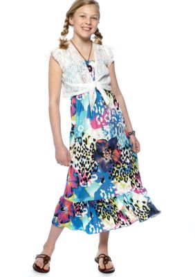 Beautees Floral Cheetah Maxi Girls 7-16