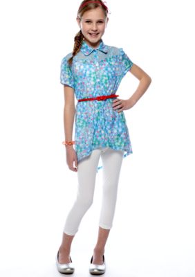 Belle du Jour Floral Tunic Legging Set Girls 7-16