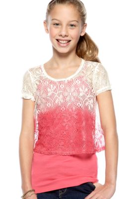 Belle du Jour Crochet Dip Dye Popover Girls 7-16