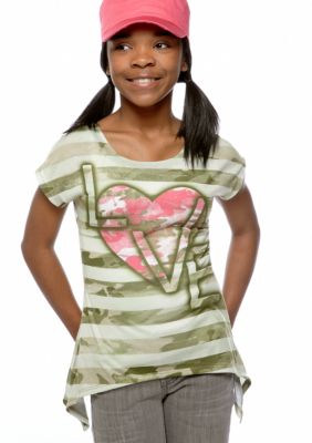 Belle du Jour Camo Love Tee & Hat Set Girls 7-16