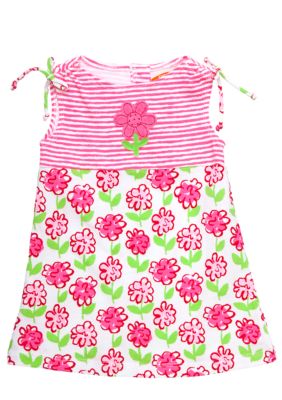 Sweet Potatoes Tie Shoulders Pink Posie Coverup Girls 4-6X