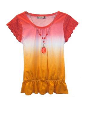 Speechless Dip Dye Necklace Top - Girls 7-16