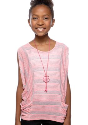 Speechless Neon Stripe Necklace Top Girls 7-16