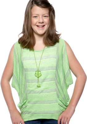 Speechless Neon Stripe Necklace Top Girls Plus