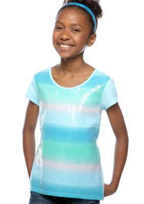 Speechless Sequin Bow Back Top Girls 7-16