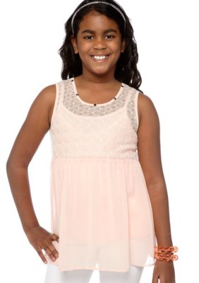 Speechless Lace Babydoll Top Girls 7-16