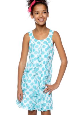 Speechless Dot Ruffle Bubble Dress Girls 7-16