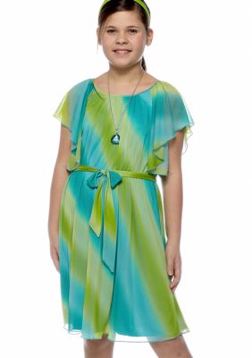 Speechless Ombre Angel Sleeve Dress Girls Plus