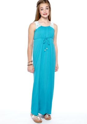 Speechless Crochet Trim Maxi Dress Girls 7-16