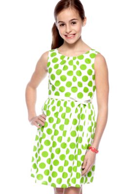 Speechless Dot U-Neck Dress Girls 7-16