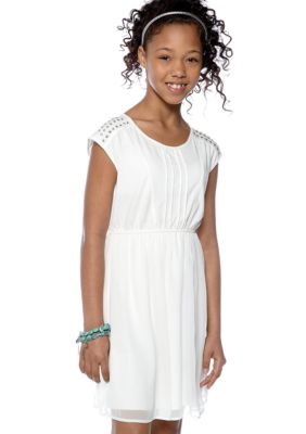 Speechless Stud Embellished Dress Girls 7-16