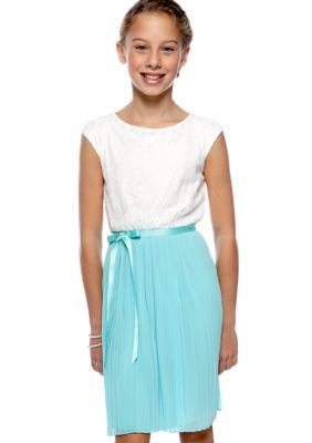 Speechless Pleated Lace Dress Girls 7-16