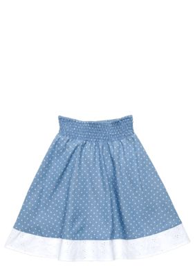 Speechless Chambray Dot Skirt Girls 7-16