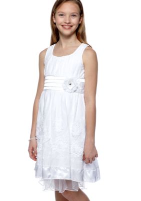 Sequin Hearts Floral Stitch Dress Girls 7-16