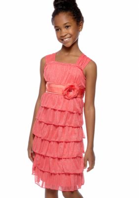 My Michelle Tiered Glitter Dress Girls 7-16