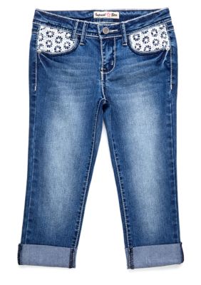 Imperial Star Crochet Denim Crop Girls 7-16