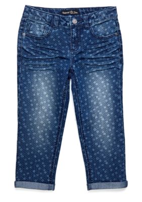 Imperial Star Daisy Dot Denim Crop Girls 7-16