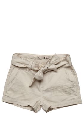 Imperial Star Tie Front Poplin Short Girls 7-16