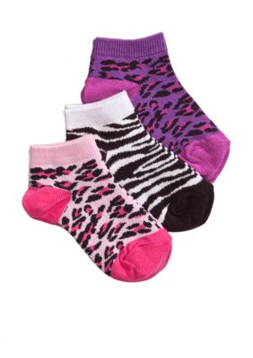 J Khaki&trade; Animal 3-Pack Socks Girls 4-16